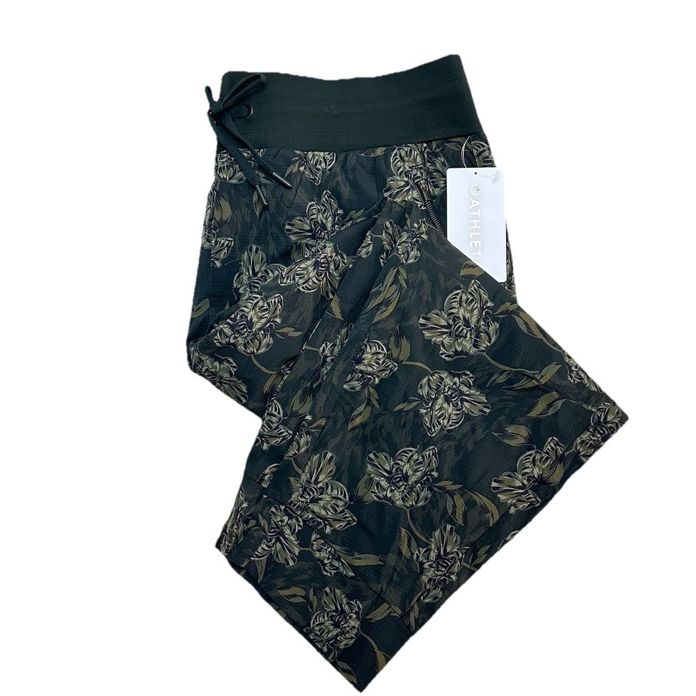 Athleta Trekkie North Printed Jogger, Terra Firma Olive Floral SIZE 20 Plus NWT - Picture 2 of 12